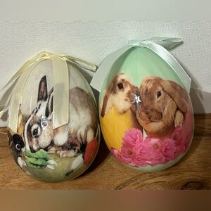 NEW Hobby Lobby Vintage Style Easter Egg Ornaments Set of 2